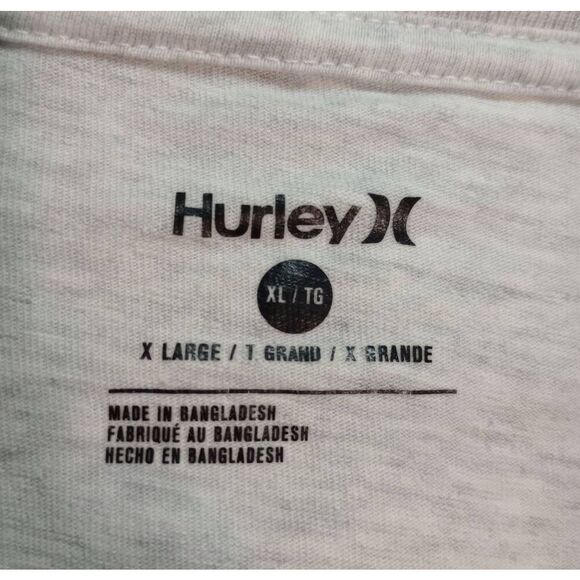 Hurley Shirt Men's Extra Large Gray Tshirt American Flag Cheeseburger Surfing - Picture 4 of 6